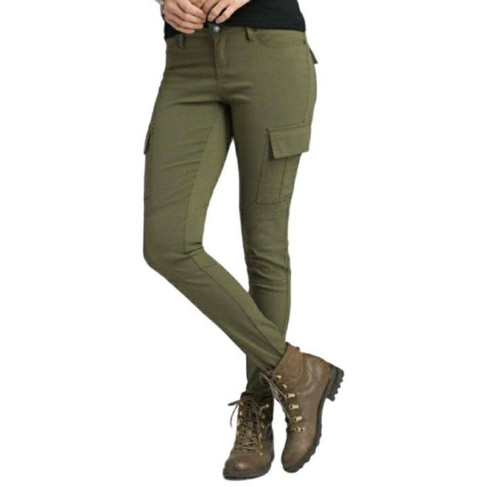 Prana Olive Green Meme Skinny Pant Cargo - Picture 10 of 12